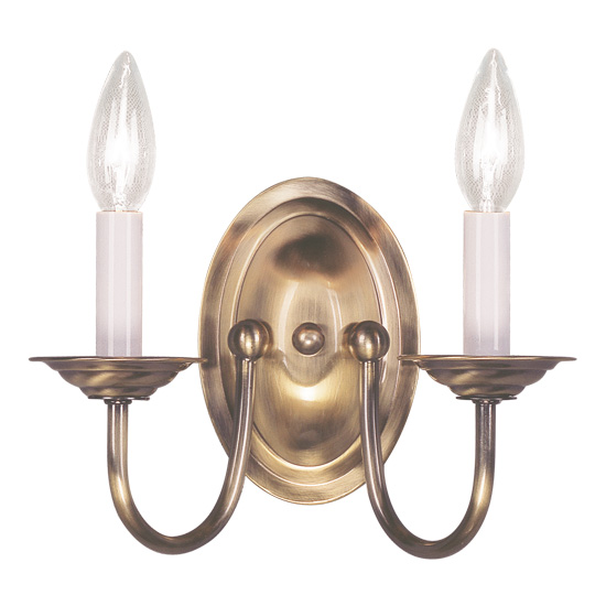 Livex Lighting 4152-01 Home Basics Wall Sconce in Antique Brass 